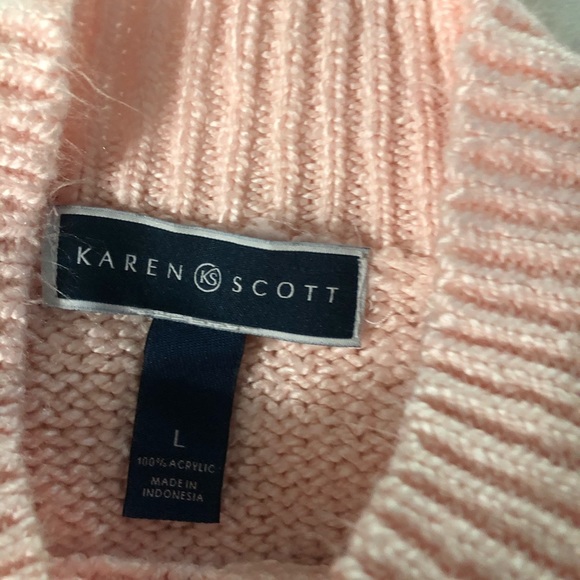 Karen Scott Pale Pink Sweater - Picture 5 of 6